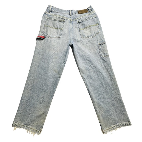 Vintage Tommy Hilfiger Jeans Mens 33x30 Blue Light Wash Carpenter Utility 00s
